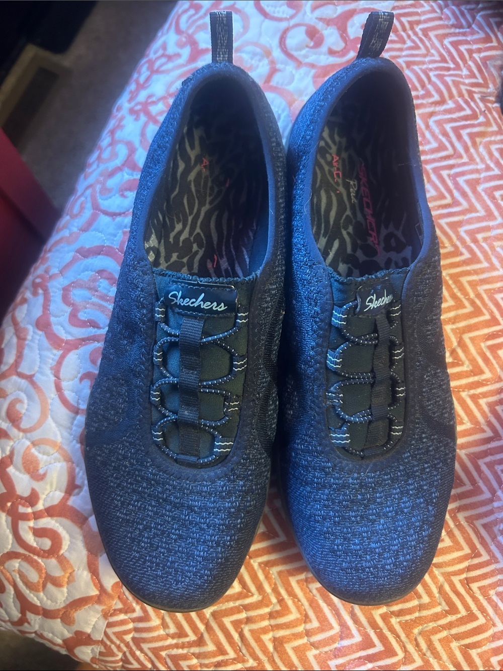 Skechers Women’s Slip-On Athletic Sneakers — Navy/Black